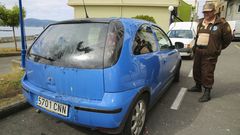 Roc�an con �cido y le pinchan las cuatro ruedas a un coche de un vigilante de la cofrad�a de Corme