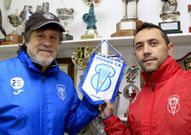 Pepete y Juan Carlos dirigieron el entrenamiento de ayer. 