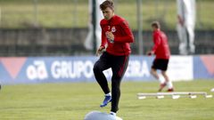 Sa�l ha evitado comentar su posible marcha al Alav�s