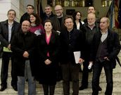 Vence, con alcaldes de la zona, en la Diputaci�n.