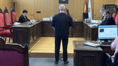 El acusado, durante el juicio en Ourense