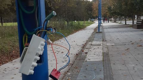 En la imagen, de archivo, desperfectos causados por un robo de cable en Cabanas a finales del 2021.