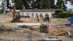 Aspecto de las obras del complejo de Monterrei el pasado mes de junio.
