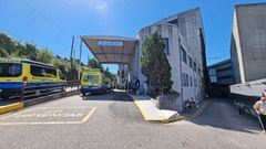 Entrada de urgencias del hospital Montecelo, en Pontevedra