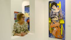 Imagen de archivo de la artista Mar�a Jos� Leira y su obra