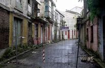 Zona m�s deteriorada de la calle Carmen Curuxeiras, cerrada desde hace un a�o.
