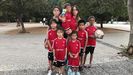 Equipaciones celestes para refugiados en Atenas