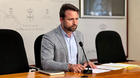 El presidente del PP, �lvaro Queipo, en rueda de prensa