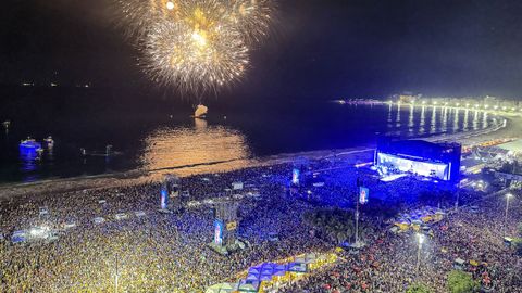 Otro momento del concierto de Shakira en Copacabana