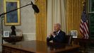El presidente de Estados Unidos, Joe Biden, dando un discurso desde el despacho oval de la Casa Blanca.