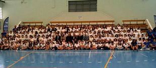 La ceremonia de clausura de los campamentos tuvo lugar en el colegio Calvo Sotelo.-