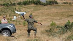 Militares vigilan el monte Barbanza con drones