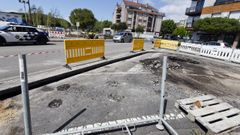 Una zanja y unas vallas son las huellas que deja hasta ahora una obra que est� paralizada.