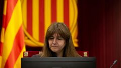 Laura Borr�s en el pleno del Parlament celebrado el pasado 6 de julio