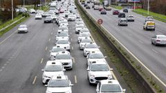 Manifestaci�n del sector del taxi en A Coru�a