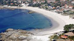 Imagen de archivo de una vista a�ra de la zona de Areas, en Sanxenxo.