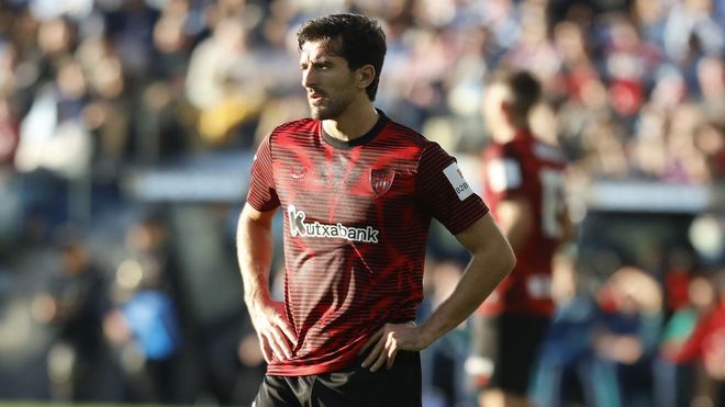 Dani Vivian, el pasado domingo en Bala�dos con el Athletic Club