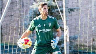 �lex Cobo, en un partido con el Compostela