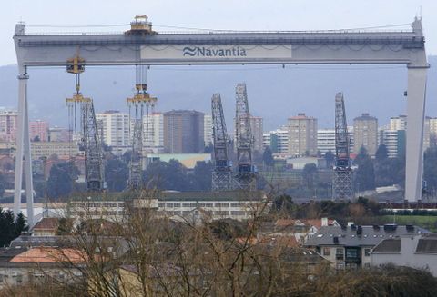 La antigua Astano est� volcado desde hace unos meses en la e�lica marina. 