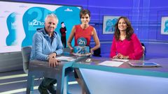 Lorenzo Mil�, Paula Sainz-Pardo y Mara Torres, presentadores hist�ricos de �La 2 Noticias�. 