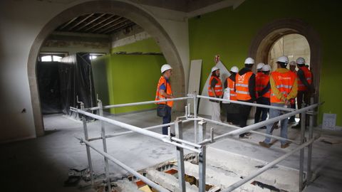 Visita a las obras de rehabilitacin de la Casa Consistorial de Pontevedra