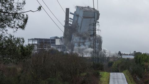 La planta de hidrgeno se construir donde estaba la caldera de la central trmica, derribada en enero, adems de la chimenea y la torre de refrigeracin.