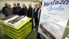 Dirigentes del sector pesquero en la presentaci�n de otra campa�a promocional de su merluza del pincho