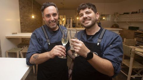 Xusto Posse y Marcos Silva, responsables de la Taberna O Lambón