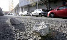Algunos de los cascotes ca�dos.