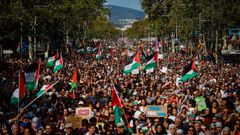 Las imgenes de la manifestacin en Barcelona en apoyo a Gaza