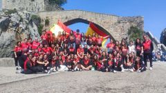 Medallista de Cabo, celebrando las medallas en Castro Urdiales