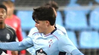 Anxo Rodr�guez, en un partido del Celta Fortuna de la presente temporada.