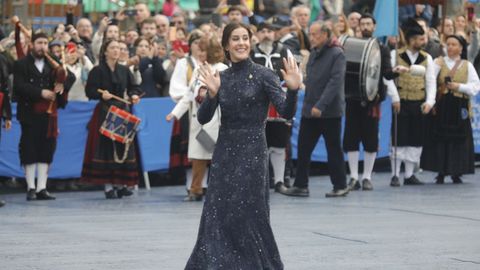 La deportista olímpica Carolina Marín, premio Princesa de Asturias de los Deportes 2024, a su llegada al Teatro Campoamor para asistir a la ceremonia de entrega de los 'Premios Princesa de Asturias 2024', a 25 de octubre de 2024, en Oviedo