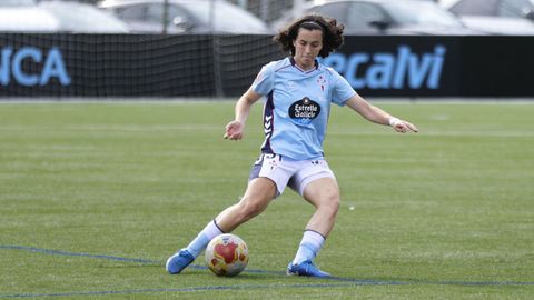 Fontecha, en un partido de la presente temporada en A Madroa.