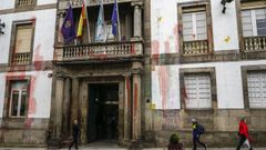 As� est� actualmente la fachada de la sede de la Diputaci�n de Ourense