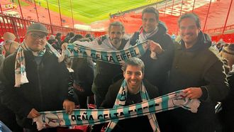 Miembros de la pe�a celtista francesa Celta Eiffel.
