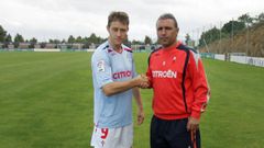 Manchev y Stoichkov, durante su etapa en el Celta.
