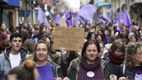 Manifestacin con motivo del 8M en Ferrol, en una imagen de archivo