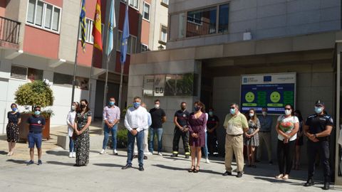 Minuto de silencio en el Concello de Sanxenxo
