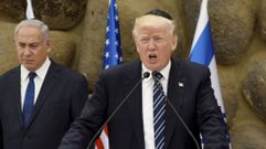 Trump, durante su visita al Museo del Holocausto de Jerusal�n, el pasado 23 de mayo