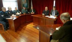 Reuni�n de la junta de seguridad local, ayer en el concello.