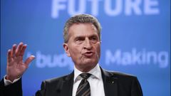 El comisario alem�n G�nther Oettinger