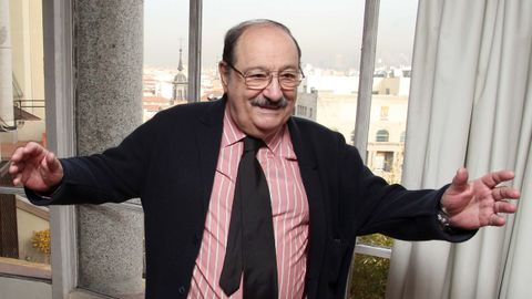 Umberto Eco, durante la presentaci�n de �El cementerio de Praga� en el 2010 en Madrid.