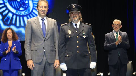Fiesta de la Polic�a Nacional en Lugo, los condecorados