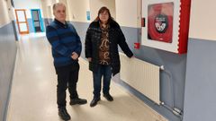 Pedro Alvarado y Conxita L�pez, del IES Pedro Floriani, de Redondela