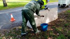 Mejoras del Murami�ae Rehabilita en el Paseo do Mi�o, donde los bancos volvieron a ser blancos