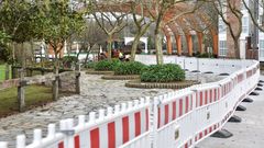Imagen de archivo de obras en la zona de A Lagoa de Mera