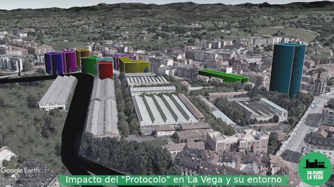 Infografa de la construccin de viviendas en La Vega, Oviedo