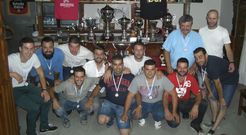 Jugadores de distintas temporadas del Quiroga F�tbol Sala celebraron una cena. 