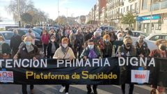 Foto de archivo de una manifestaci�n por la atenci�n primaria